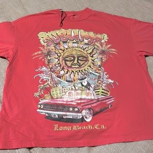 Pink oversized graphic T-shirt